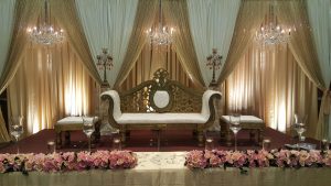 Radisson Hotel Vancouver Nikkah Ceremony - indian wedding decor - pakistani wedding decor - backdrop - indian sofa